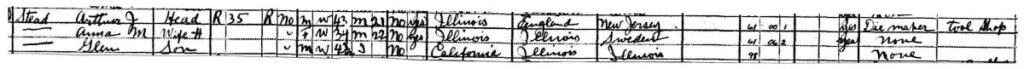 A.J. Stead in 1930 Census
