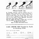 Earl Gresh Lure Ad in 1953 Florida Speaks Magazine