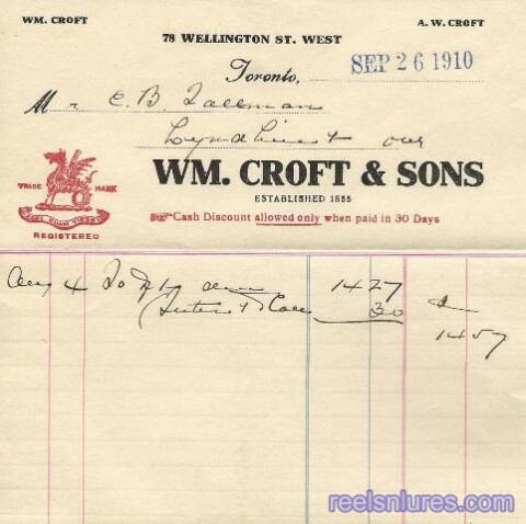 Wm. Croft Invoice